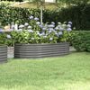 vidaXL Garden Raised Bed Grey Powder-coated steel Large Durable