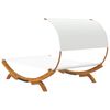 vidaXL Outdoor Lounge Bed Cream Solid bent wood, 100% polyester fabric