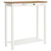 vidaXL Bar Table Oak and white