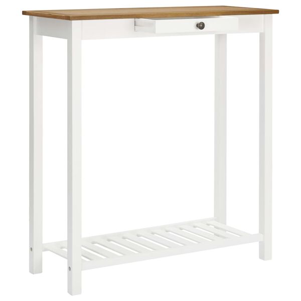 vidaXL Bar Table Oak and white