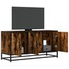 vidaXL TV Cabinet Smoked oak Engineered wood and metal 39.4x13.8x19.7 in