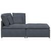 vidaXL Modular Sofa Dark Grey Velvet (100% polyester) Oversized Modular