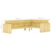 vidaXL Garden Lounge Set Natural Wood Treated Pinewood Standard Durable