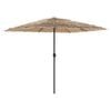 vidaXL Garden Parasol Brown Polyester, Powder-Coated Steel 97.6 in
