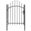 vidaXL Garden Gate Steel 39.4"x59.1" Black