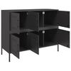 vidaXL Sideboard Black Cold-rolled steel Medium Adjustable Feet