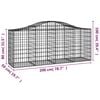 vidaXL Gabion Basket Set of 50 Silver Galvanized Iron