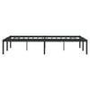 vidaXL Bed Frame Black Powder-Coated Steel 47.2x79 in Double Bed