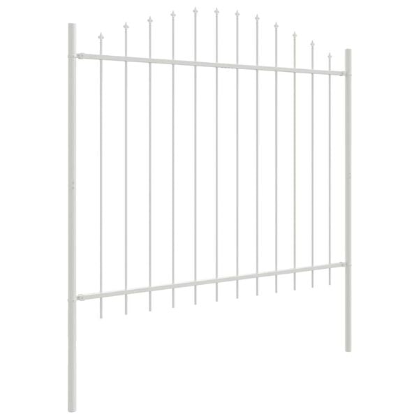 vidaXL Garden Fence White 66.93 x 49.21 in Powder-Coated Steel