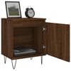 vidaXL Bedside Cabinet Brown oak Engineered wood, Iron 15.7x11.8x19.7 in