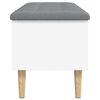 vidaXL Storage Bench White and Light Gray
