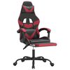 vidaXL Gaming Chair with Footrest Black and Wine Red Faux Leather