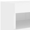 vidaXL TV Wall Cabinet Set of 2 White Engineered Wood Medium