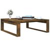 vidaXL Coffee Table Smoked oak Engineered wood 39.4 x 39.4 x 13.8 in