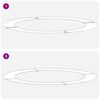 vidaXL suitable for Flat Tree Rings 5 pcs White Ø35.43 / 47.24 in Steel