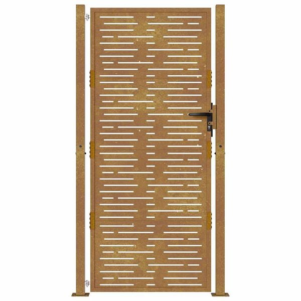 vidaXL Garden Gate 39.4x78.7" Corten Steel Square Design