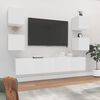 vidaXL TV Cabinet Set Set of 6 White Engineered wood Medium