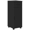 vidaXL Bathroom Furniture Set 4 pcs Black Engineered Wood and Metal