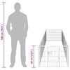 vidaXL Dog Playpen Black Powder-Coated Steel