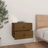 vidaXL Wall-mounted Bedside Cabinet Honey brown Solid pine wood Medium
