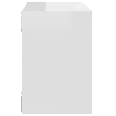 vidaXL Wall Cube Shelves 4 pcs High Gloss White 8.7"x5.9"x8.7"