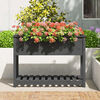 vidaXL Planter Grey Solid pine wood Large Planters Planter