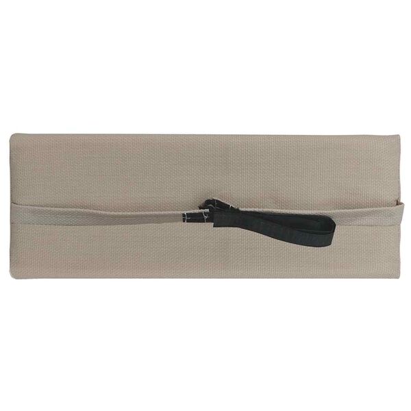 vidaXL Deck Chair Headrest Taupe Textilene Compact Portable