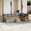 vidaXL Garden Sofa Set Beige, Light Grey