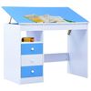 vidaXL Child Desk Blue and white Engineered wood Medium