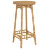 vidaXL Outdoor Bar Table Bamboo Tall Footrest Outdoor Bar Table Round