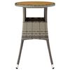 vidaXL Garden Table Grey Poly rattan, powder-coated steel, solid acacia wood