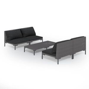 vidaXL Outdoor Lounge Set Dark Grey