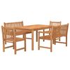 vidaXL Garden Dining Set Teak Solid Teak wood Medium Seats Many