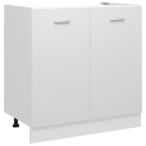 vidaXL Sink Bottom Cabinet White Engineered Wood Sink Bottom Cabinet