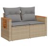 vidaXL Garden Sofa Beige, Light Grey