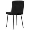 vidaXL Dining Chair Set of 6 Black Velvet (100% polyester), plywood, metal