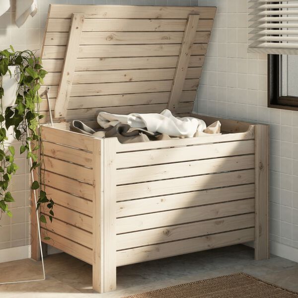 vidaXL Storage Box Natural pine wood Solid pine wood (untreated) Medium