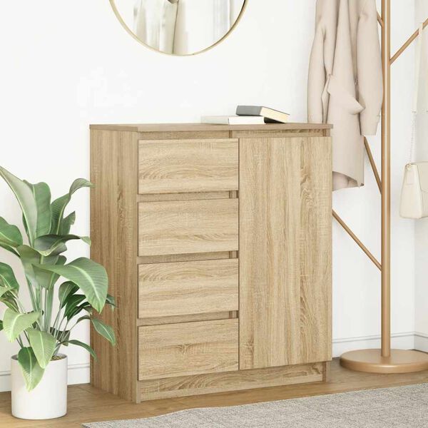 vidaXL Sideboard Sonoma Oak Engineered Wood Medium Sideboard
