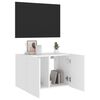 vidaXL TV Wall Cabinet White Engineered wood 23.6 x 13.8 x 16.1 in
