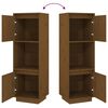 vidaXL Highboard Honey Brown Solid Pine Wood Tall Cabinet Rectangular