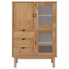 vidaXL Highboard Natural pine Solid pinewood, engineered wood