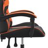 vidaXL Gaming Chair Black and Orange Faux Leather