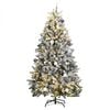 vidaXL Faux Hinged Christmas Tree Green and white