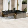 vidaXL Garden Sofa Set Grey