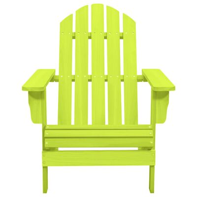 vidaXL Patio Adirondack Chair Solid Fir Wood Green