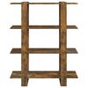 vidaXL Book Cabinet Smoked oak Engineered wood Medium Book Cabinet
