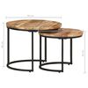 vidaXL Nesting Table Set of 2 Natural Wood