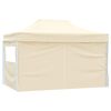 vidaXL Foldable Tent Pop-Up with 4 Side Walls 9.8'x14.8' Cream White