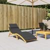 vidaXL Sun Lounger Cushion Black Oxford fabric (100% polyester)