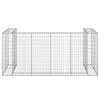 vidaXL Gabion Wall for Garbage Bins Galvanized Steel 100"x39.4"x43.3"